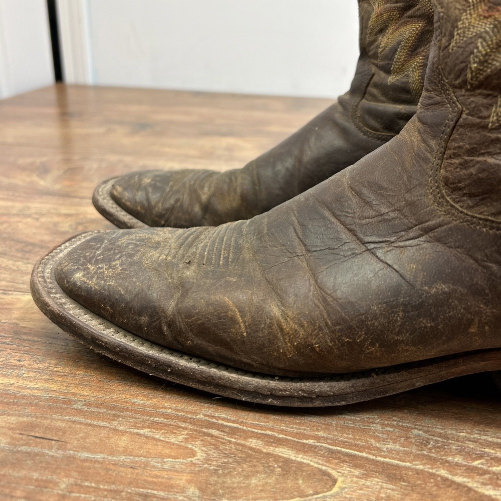 Tony Lama Men's Avett 11" Western Leather Boots-Honey Brown-Size: 8.5 D Rodeo - Picture 2 of 16
